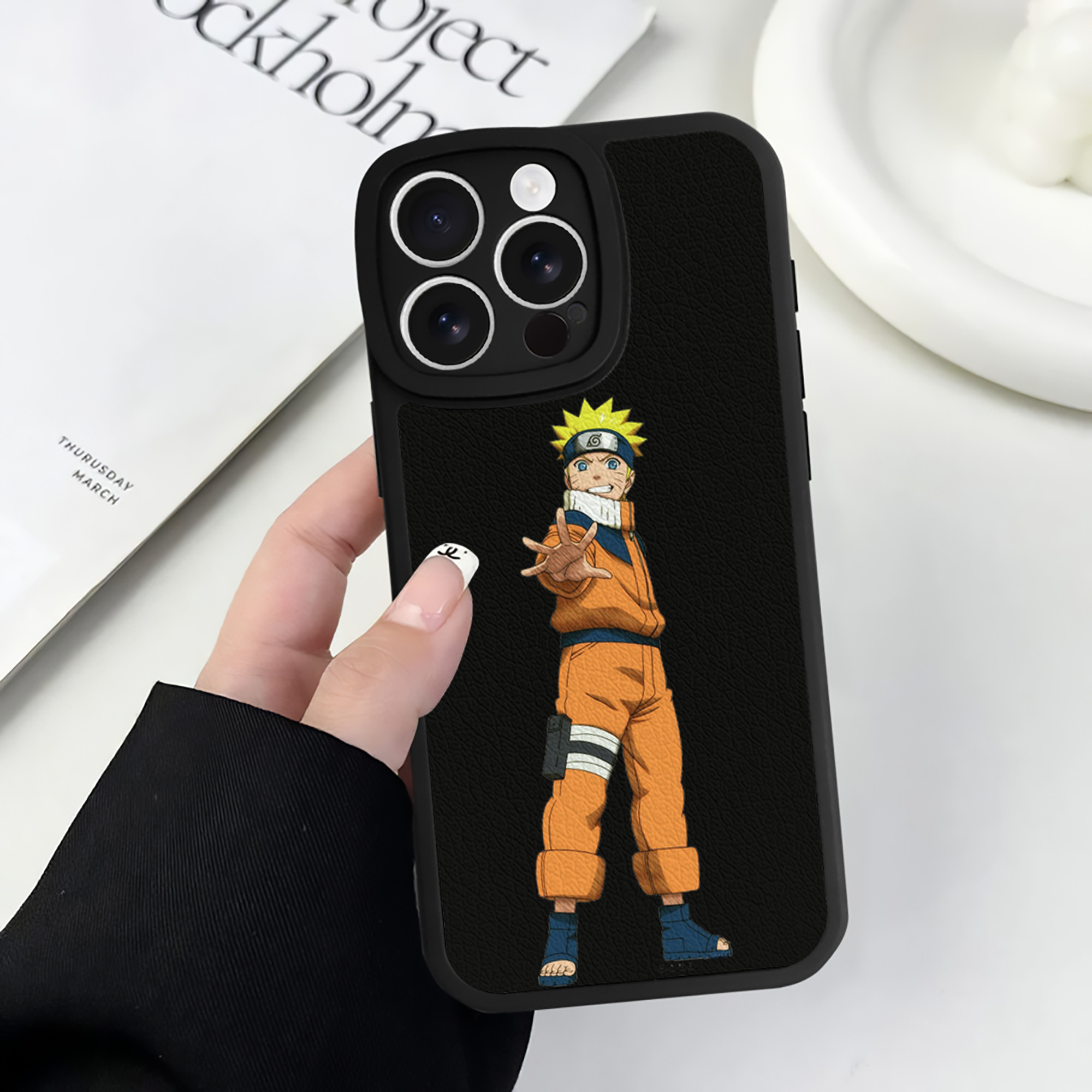 （画像用） NARUTO -ナルト- うずまき ナルト Uzumaki Naruto 【iPhone 16シリーズ対応】シリコンスマホケース（レザー調） 材質：シリコン